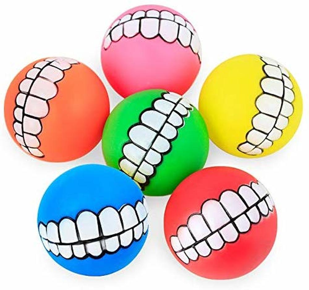 Smiley Teeth Chew Ball Toy for Dogs - Nontoxic