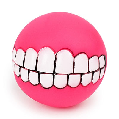 Smiley Teeth Chew Ball Toy for Dogs - Nontoxic