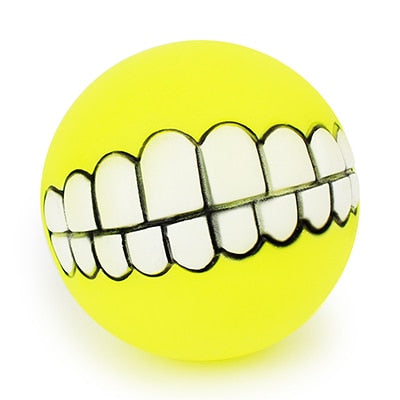 Smiley Teeth Chew Ball Toy for Dogs - Nontoxic
