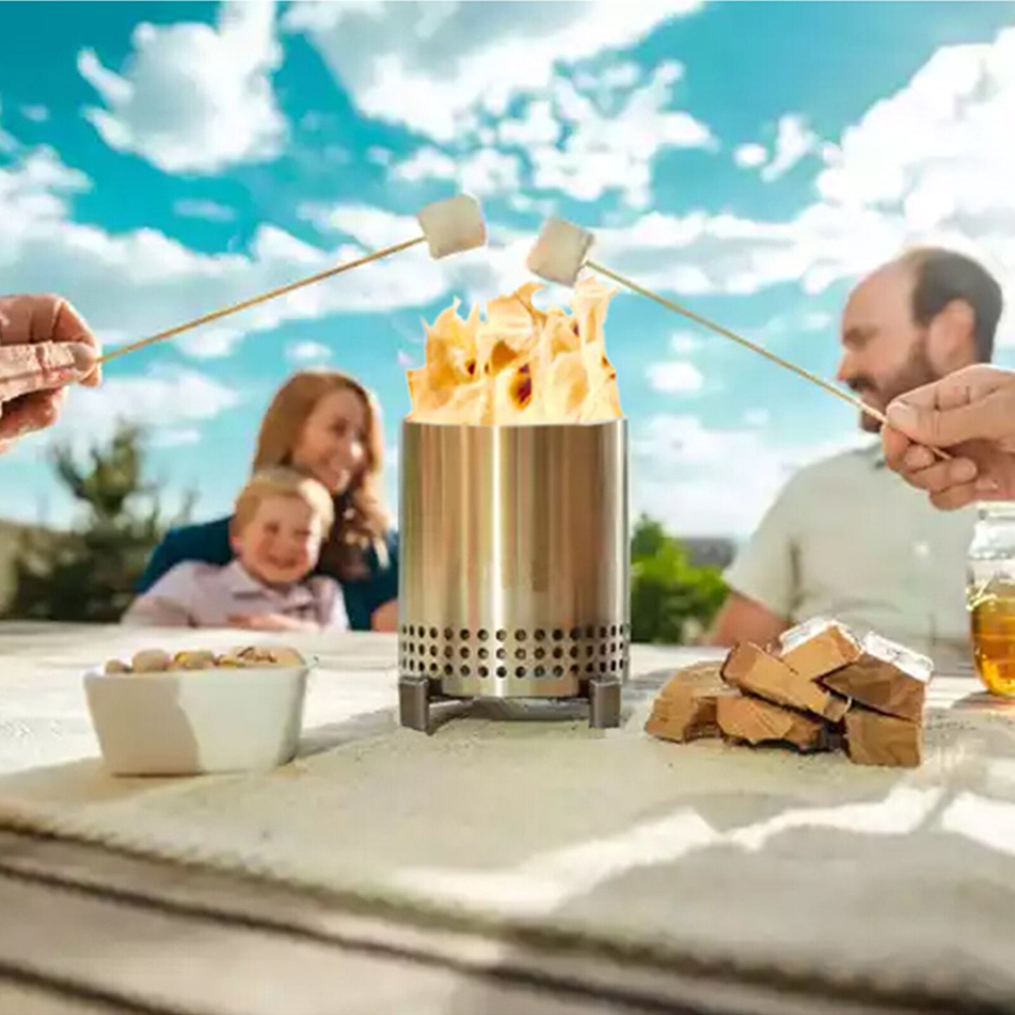 Tabletop Fire Pit with Stand