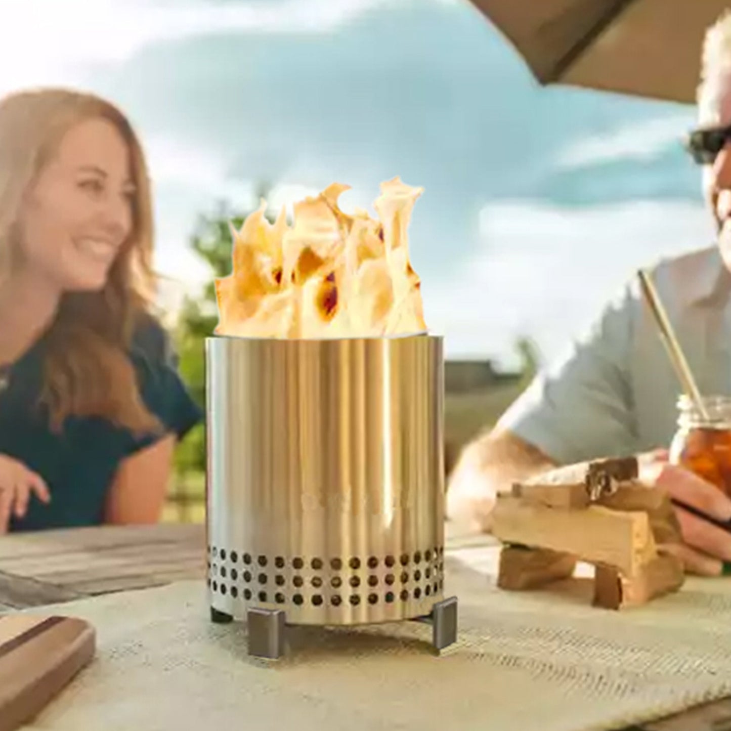 Tabletop Fire Pit with Stand