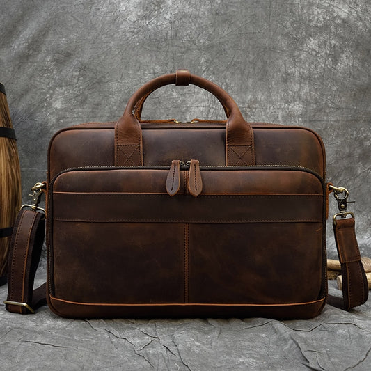 Premium Genuine Leather Briefcase for Stylish Professionals