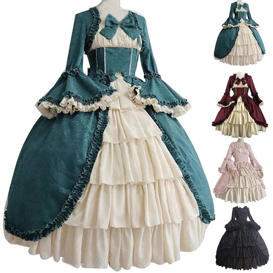Medieval Retro Gothiced Court Dress