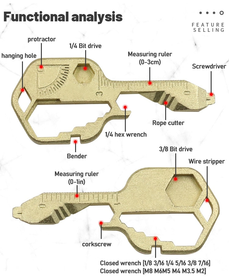 Mini MultiTool Keychain KeyChain