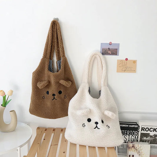 Soft Plush Bear Tote Bag